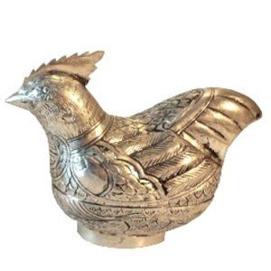 Metal Hen Box from Laos